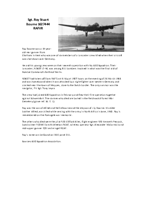 A preview of a PDF biography for Bourne, Roy Stuart